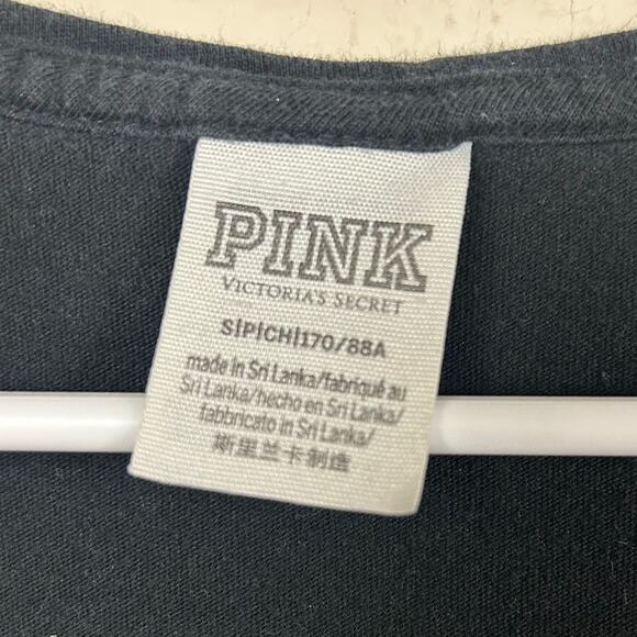 PINK Victoria's Secret Bling Ombre Rainbow Logo Racerback Tank Top size S - Picture 5 of 8